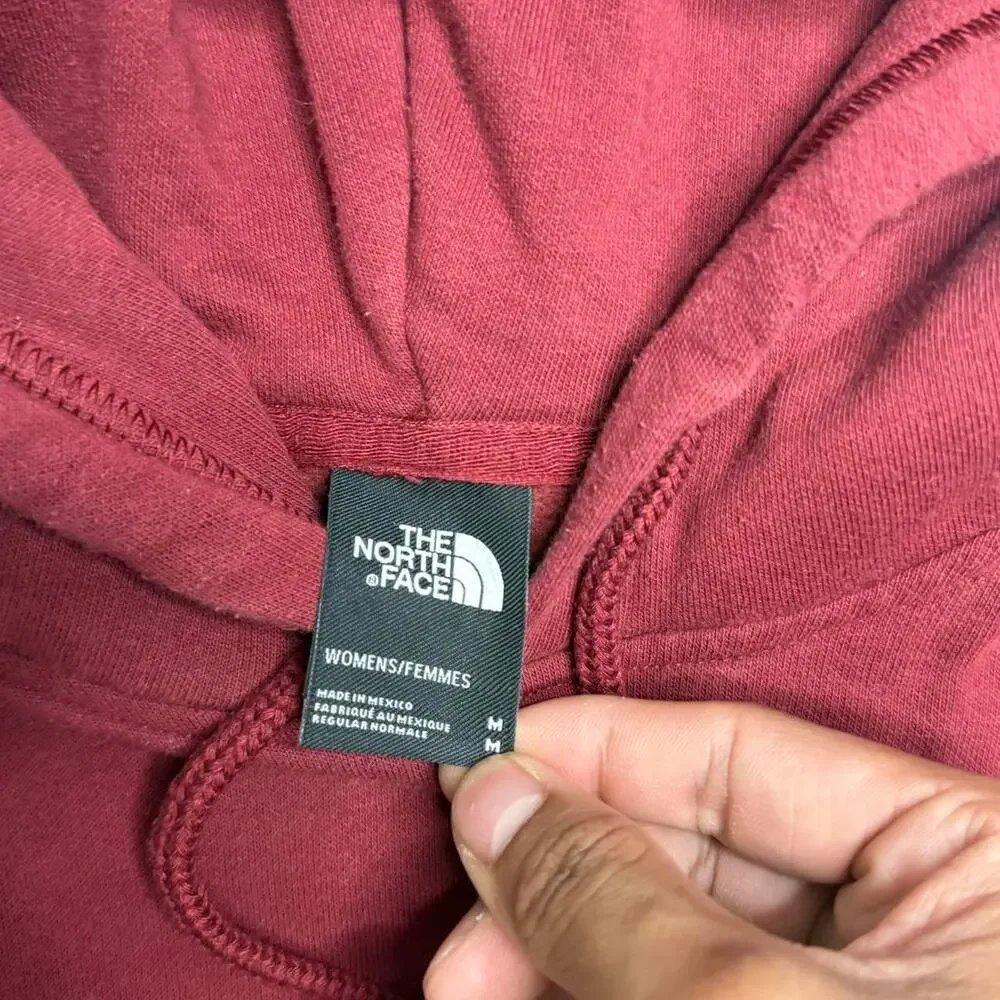 The North Face Red Hoodie Womens Medium Pullover Logo Casual